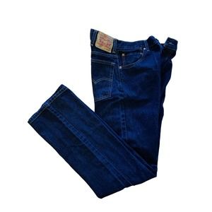 Levis 517 Mens Size 34 Jeans Bootcut Blue Denim Dark Wash Red Tab Pants 34x34